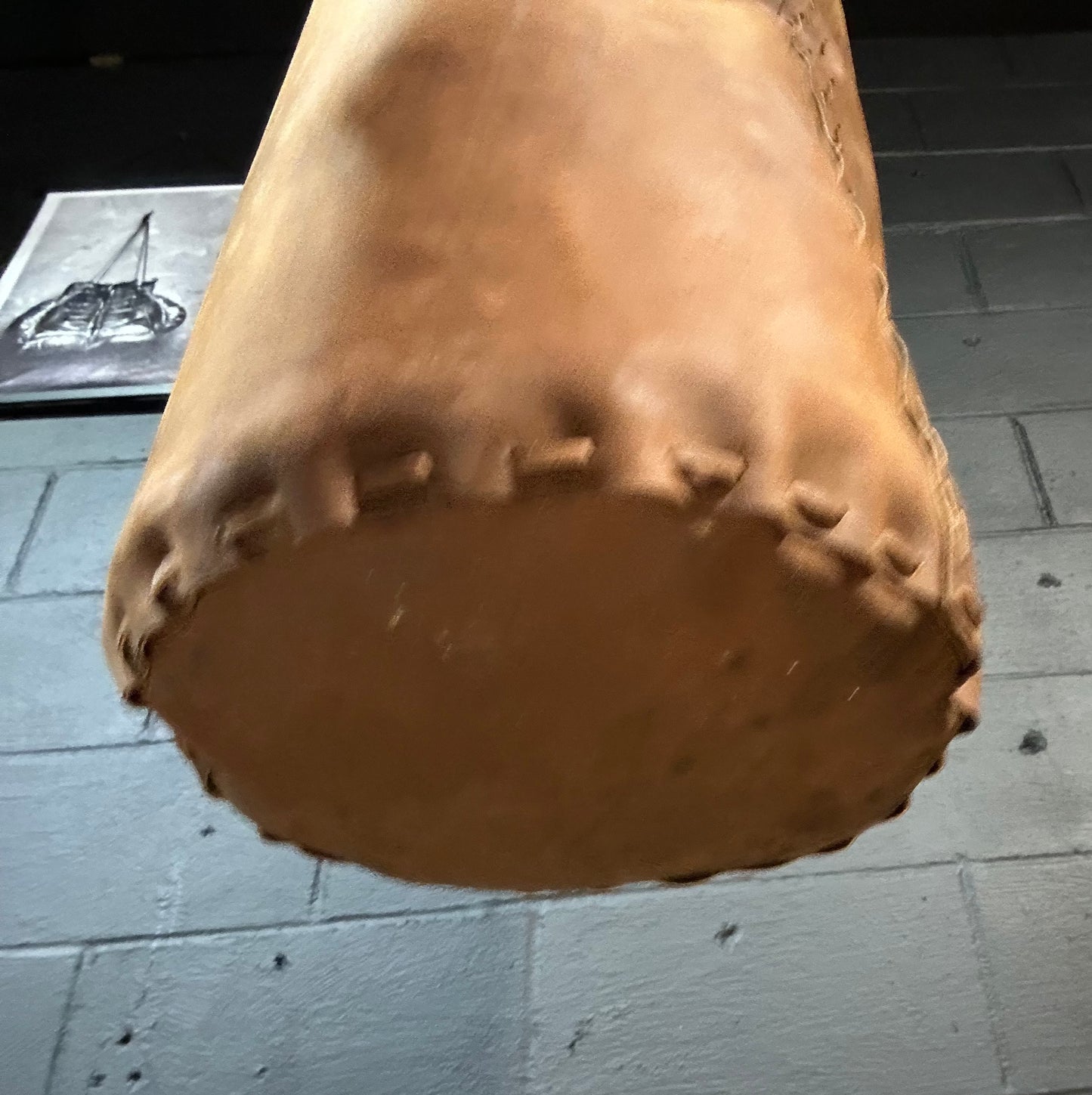 Vintage Leather Heavy Bag. 42”x16”.