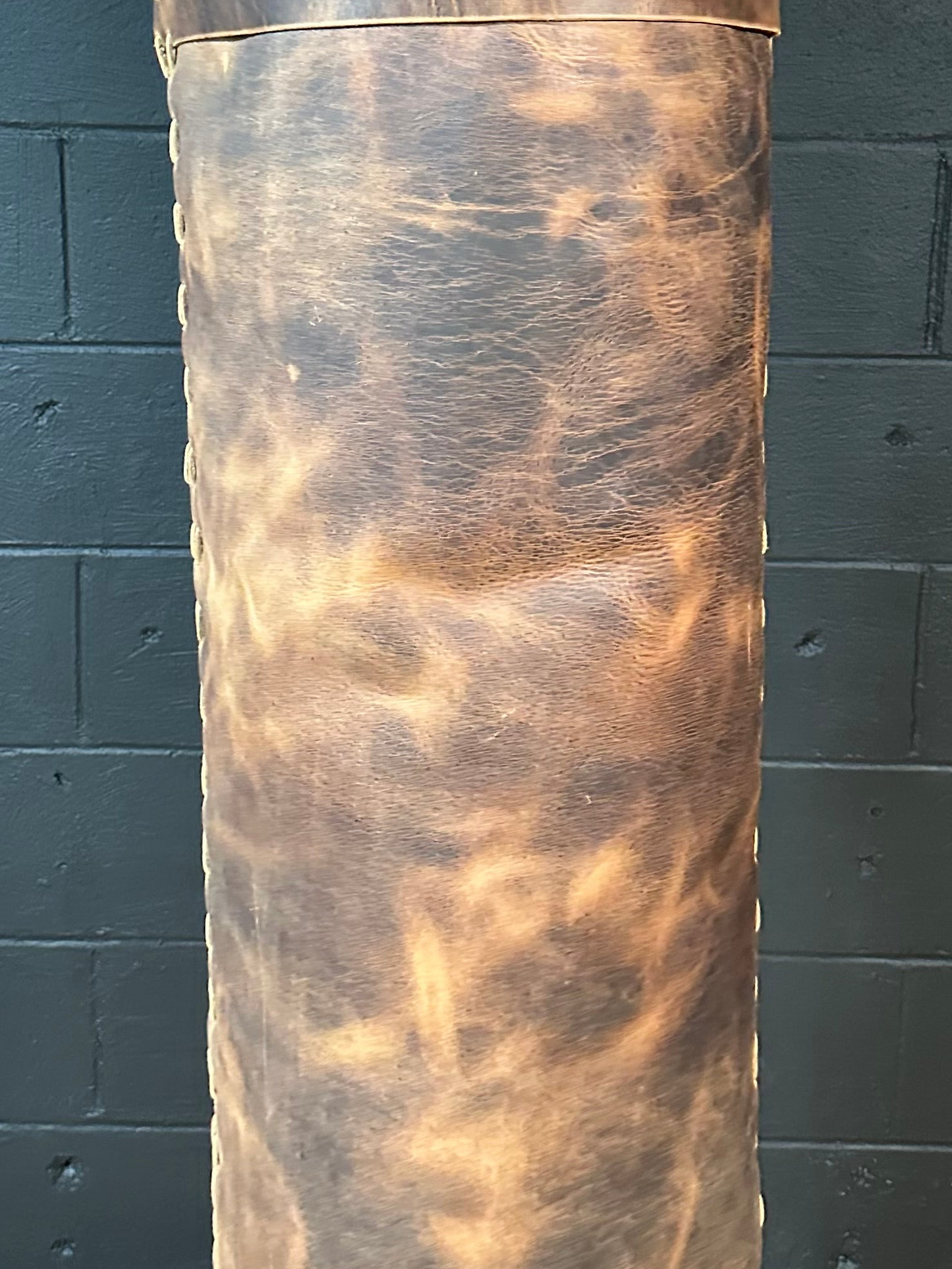 52”x16”, 110lb Custom luxury leather vintage heavy bag.