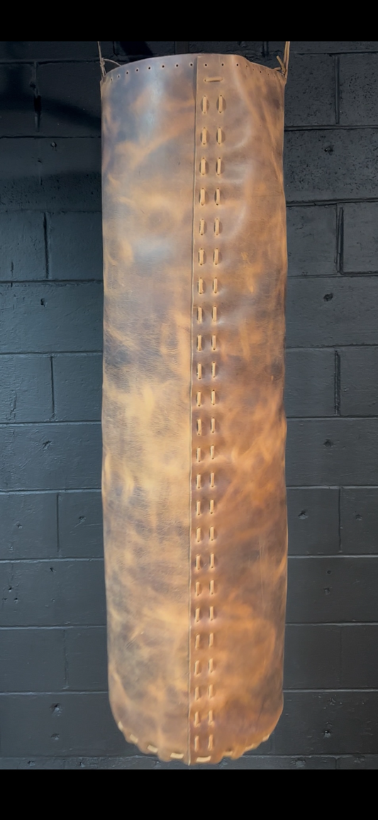 52”x16”, 110lb Custom luxury leather vintage heavy bag.